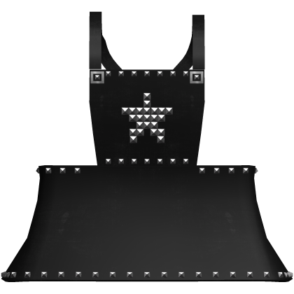 Black emo studded pinafore dress w/ buckles
