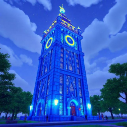 blue obby tower