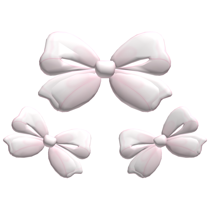 ღ ˚ .︵ pink skton bow addon ɞ·