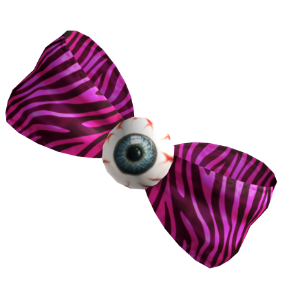 Halloween Eyeball Bow Spooky Latex Zebra Print