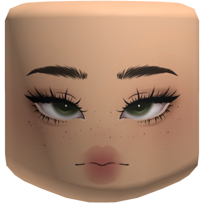 Cute Freckled Green Eyed Blushing Makeup Face