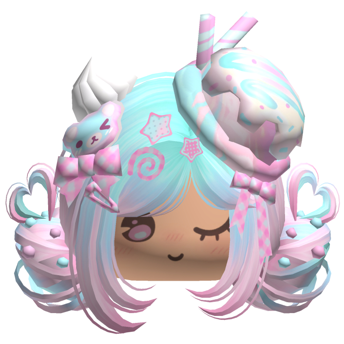 ♡ Ice Cream Girly Buns (Cotton Candy)