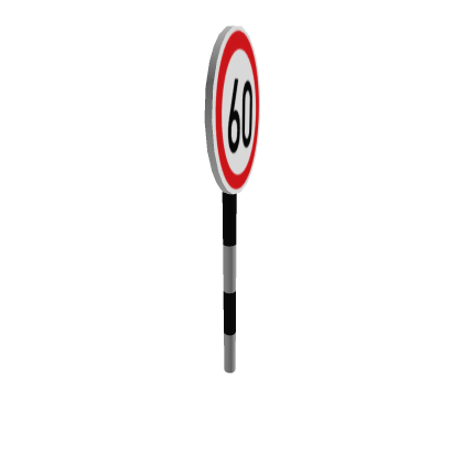 60 max speed sign