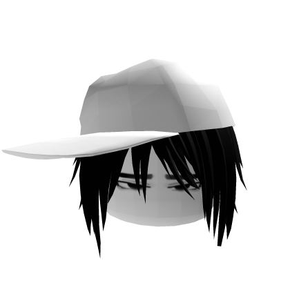 Vkei Dashie Emo Black Hair White Hat