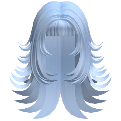 ♡ emo fluffy spiked hair (sky blue) Roblox item