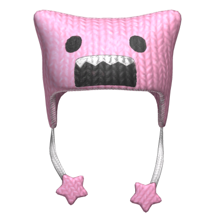 Scene Harajuku Knitted Domo Hat Pink