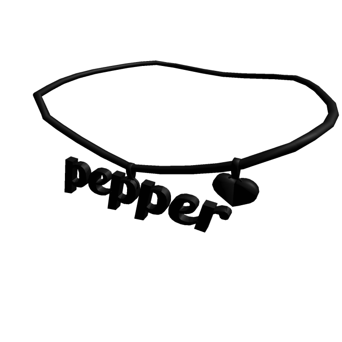 Pepper Necklace Black with Heart