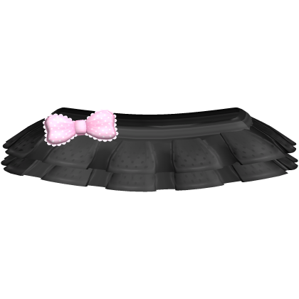 ♡ スカート ꒰ cute polka dot kawaii skirt w bow black