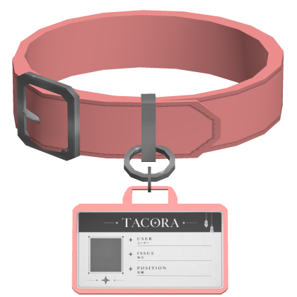 Cute Pink ID card Choker / Collar 3.0 Roblox item
