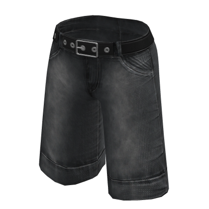 y2k ☆ denim jorts with a belt thumbnail