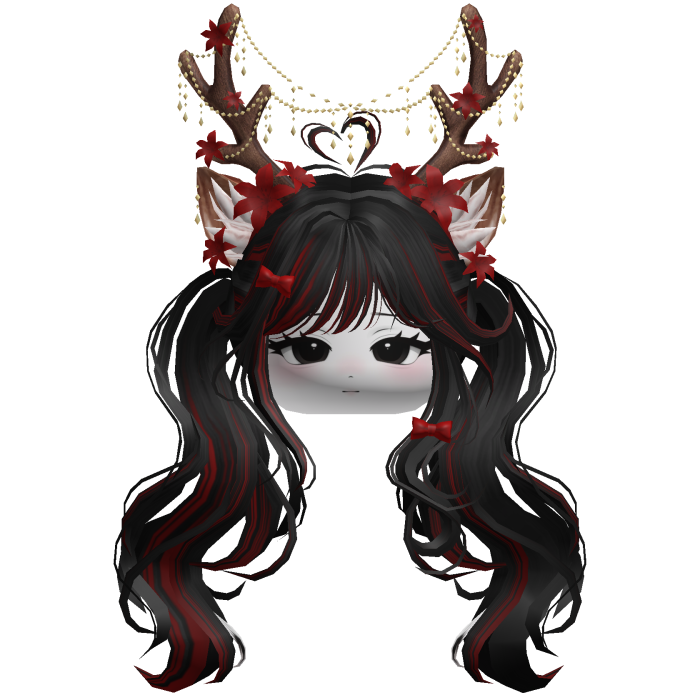 Ethereal Christmas Fairy Fawn Pigtails w/ Antlers