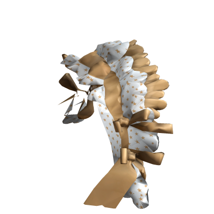 Cute Ruffle Headband - Gold White Roblox item