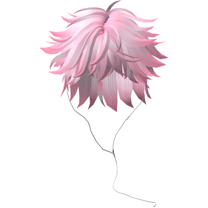 Y2K emo boy with headphones, pink hair