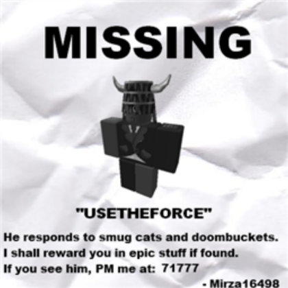 Missing Poster Roblox decal