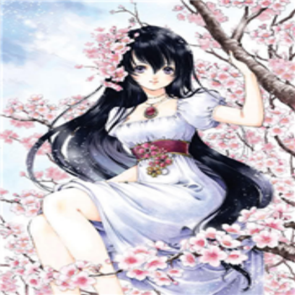 anime black hair girl Roblox decal