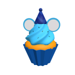 Cute Chibi Blue Bear Cupcake