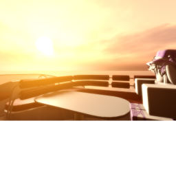 relaxing on a boat