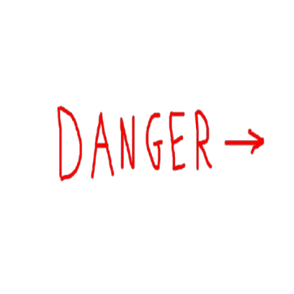 DANGER > (red) graffiti Roblox decal