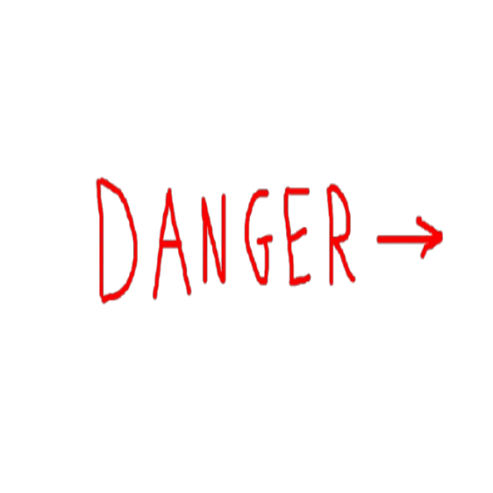DANGER > (red) graffiti Roblox decal