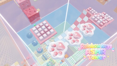 Pastel Rainbow Keys Tower! 🌈
