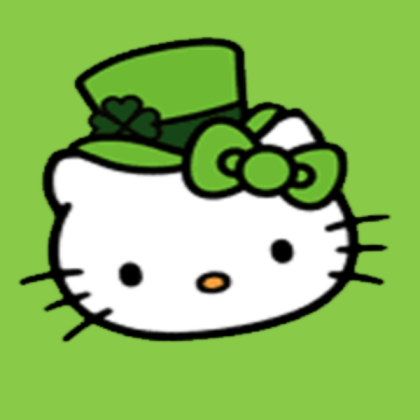 St. Patrick's Hello Kitty Roblox decal