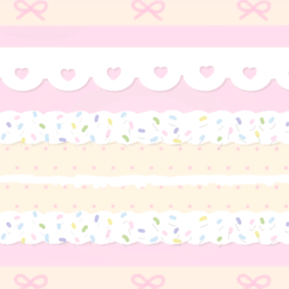 Kawaii Pastel Bow Heart Sprinkles Cute Background