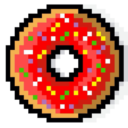 Red donut pixel art Roblox decal