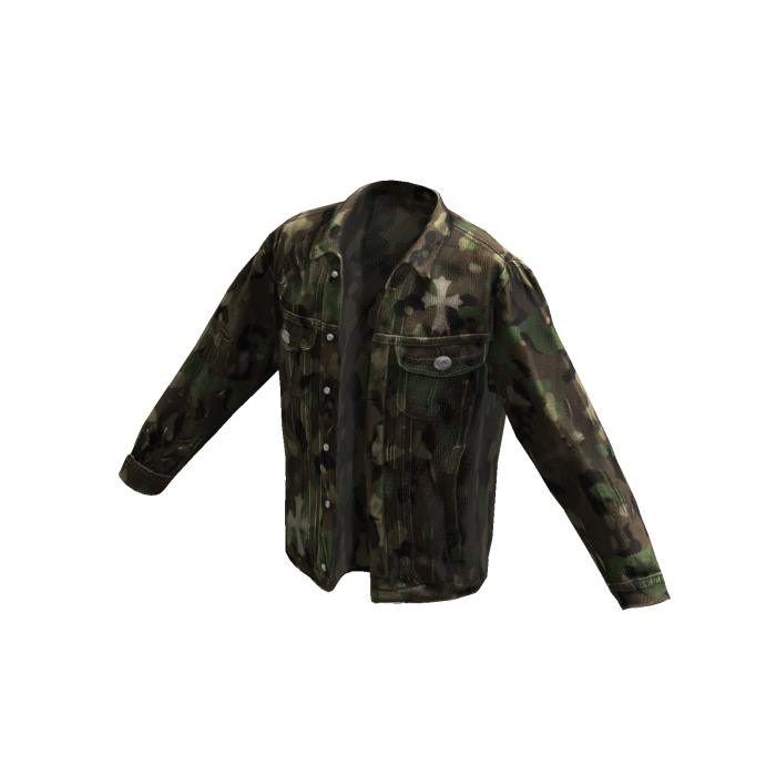 Cross Denim Jacket Camo