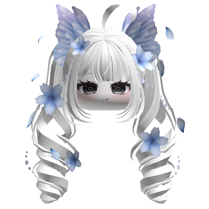 Mystical Sakura Petal Pigtails (White)