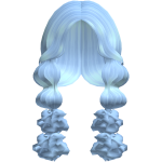 Jolly Fluffy Long PigTails in Blue