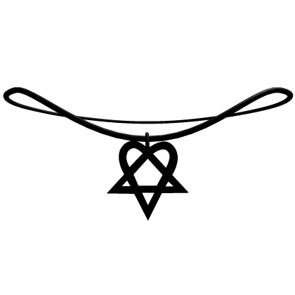 black heartagram necklace