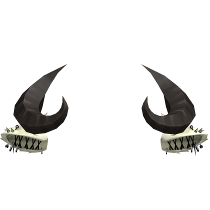 Brown Gothic Goat Sheep Horns Yellow Pierced Ears Roblox item