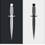 Black daggers and white daggers