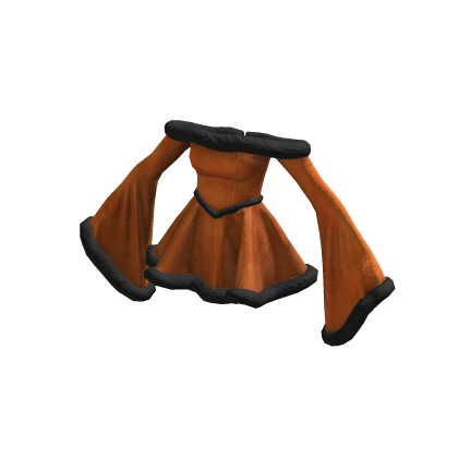 Orange Flowy Velvet Halloween Gown