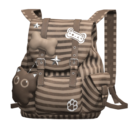 Brown Cute Bone Y2k Backpack