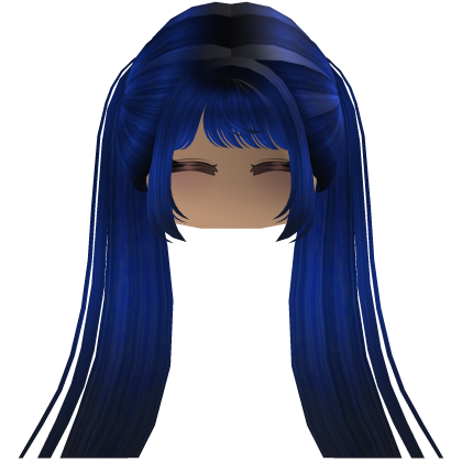Cute emo y2k hair fluffy (blue)