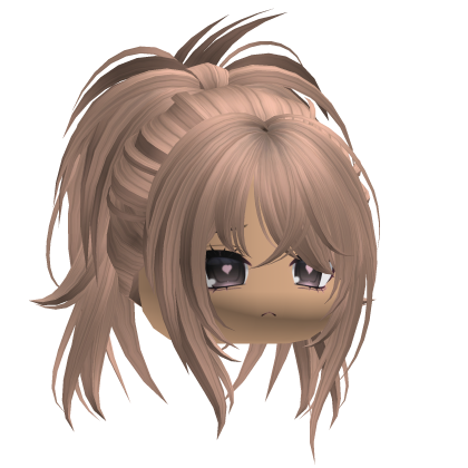 Cute Y2K Igari Short Pony w/ Face (Milk Tea) Roblox item