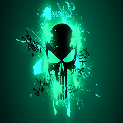 neon green skull Roblox decal