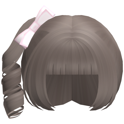 ash kawaii curly side ponytail cutie
