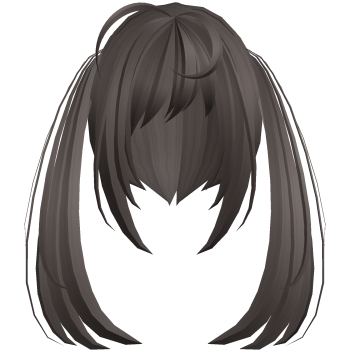 thick messy anime moe pigtails brown