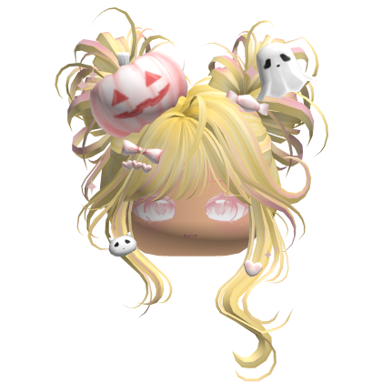 Halloween Pumpkin Buns w/ Bows (Yellow) Roblox item