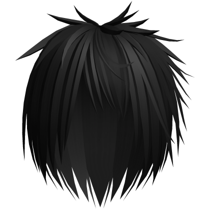 Black Vkei Messy Spiky Anime Hair Roblox item