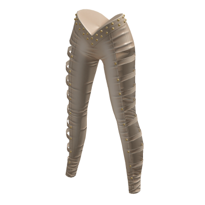 aprelle leather studded pants ivory
