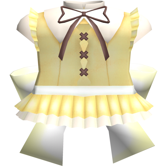 ⸝⸝ cute dress with big bow [yellow]