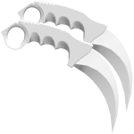 White Dual Karambits