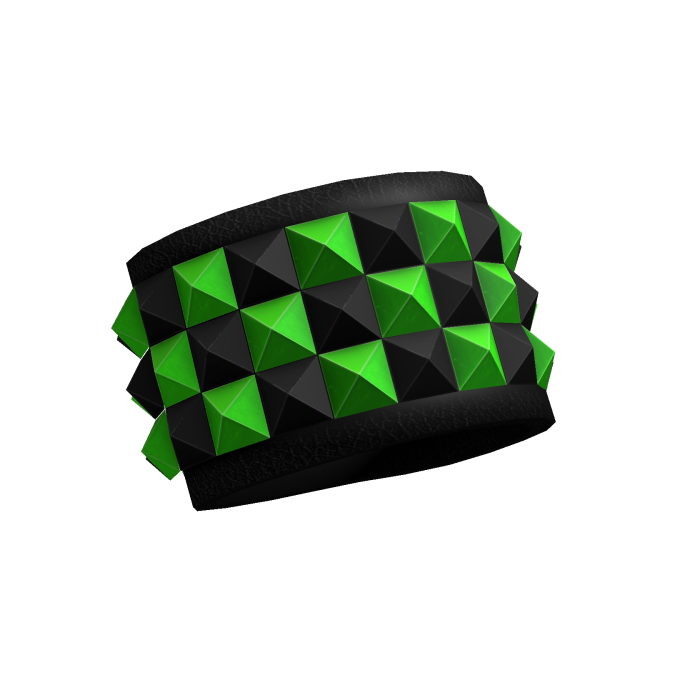 Left Scene Studded Bracelets (Neon Green & Black)