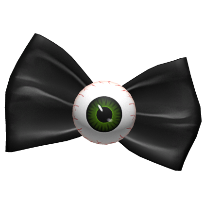 creepy eyeball black bow hairclip