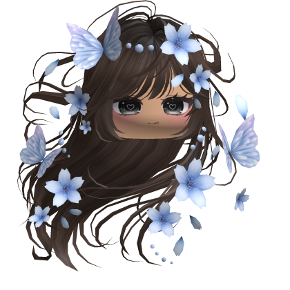 Mystical Sakura Windy Hair (White&Blue)