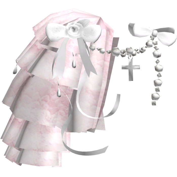 Victorian White Lace Pearl Ribbon Shoulder [R]