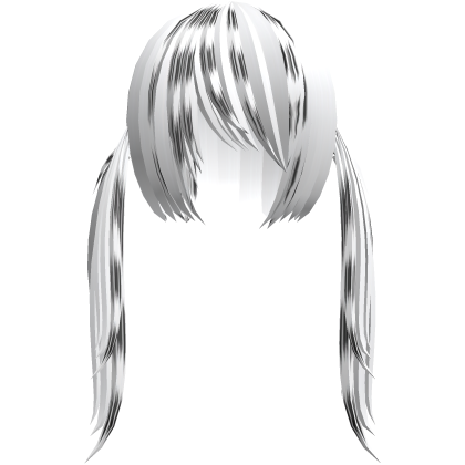 White Black Vkei Long Spiky Pigtails Hair Roblox item